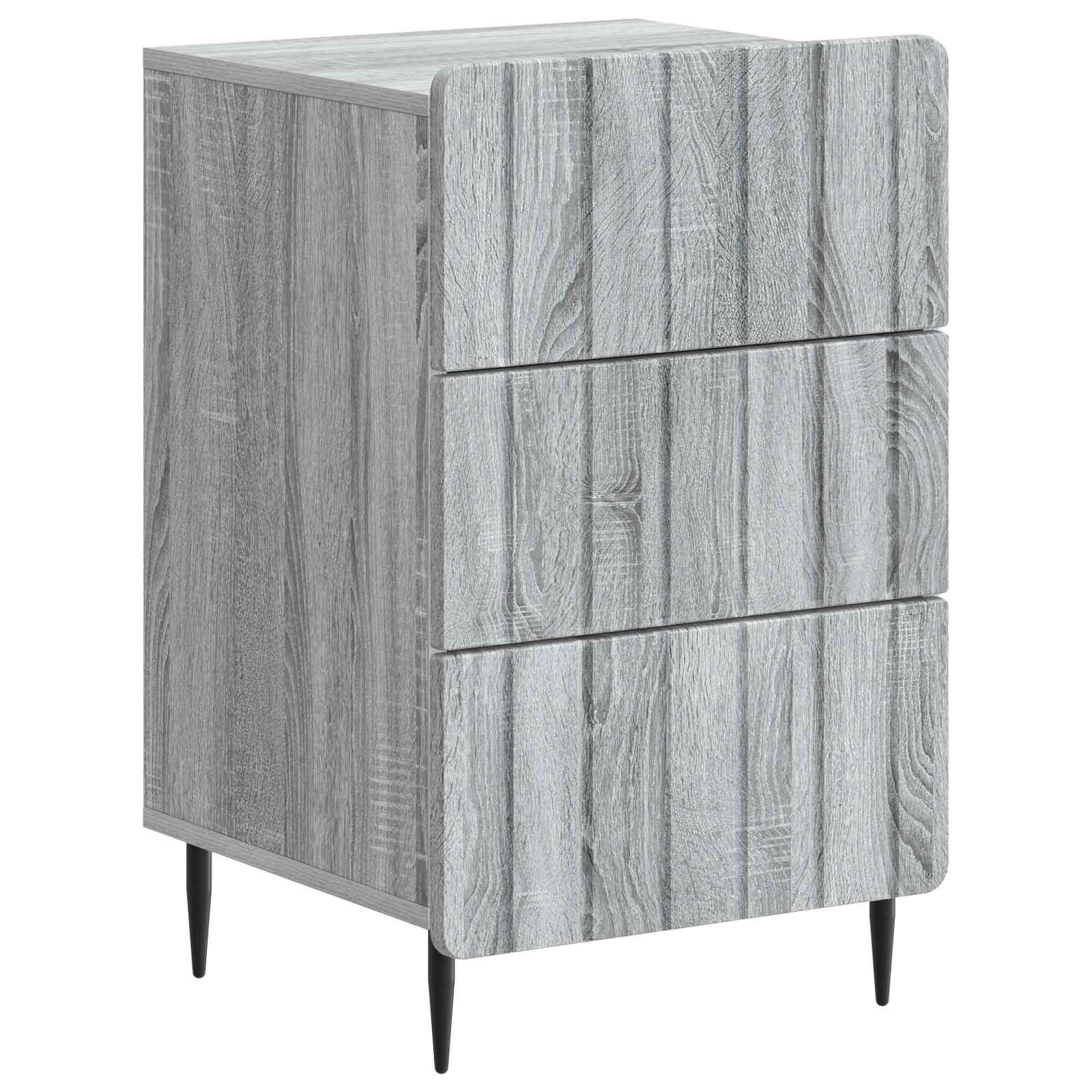 Armário de cabeceira com gaveta sonoma cinzento 43x 41 x 68 cm