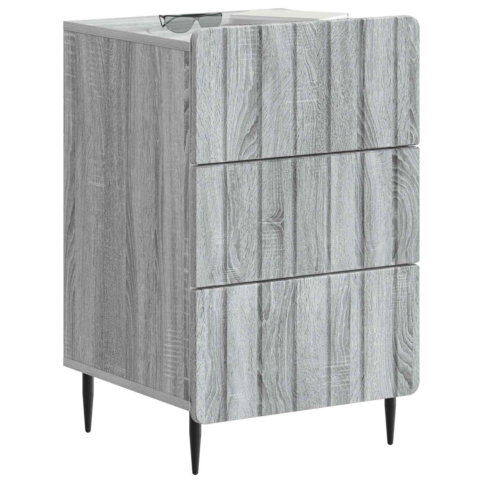 Armário de cabeceira com gaveta sonoma cinzento 43x 41 x 68 cm