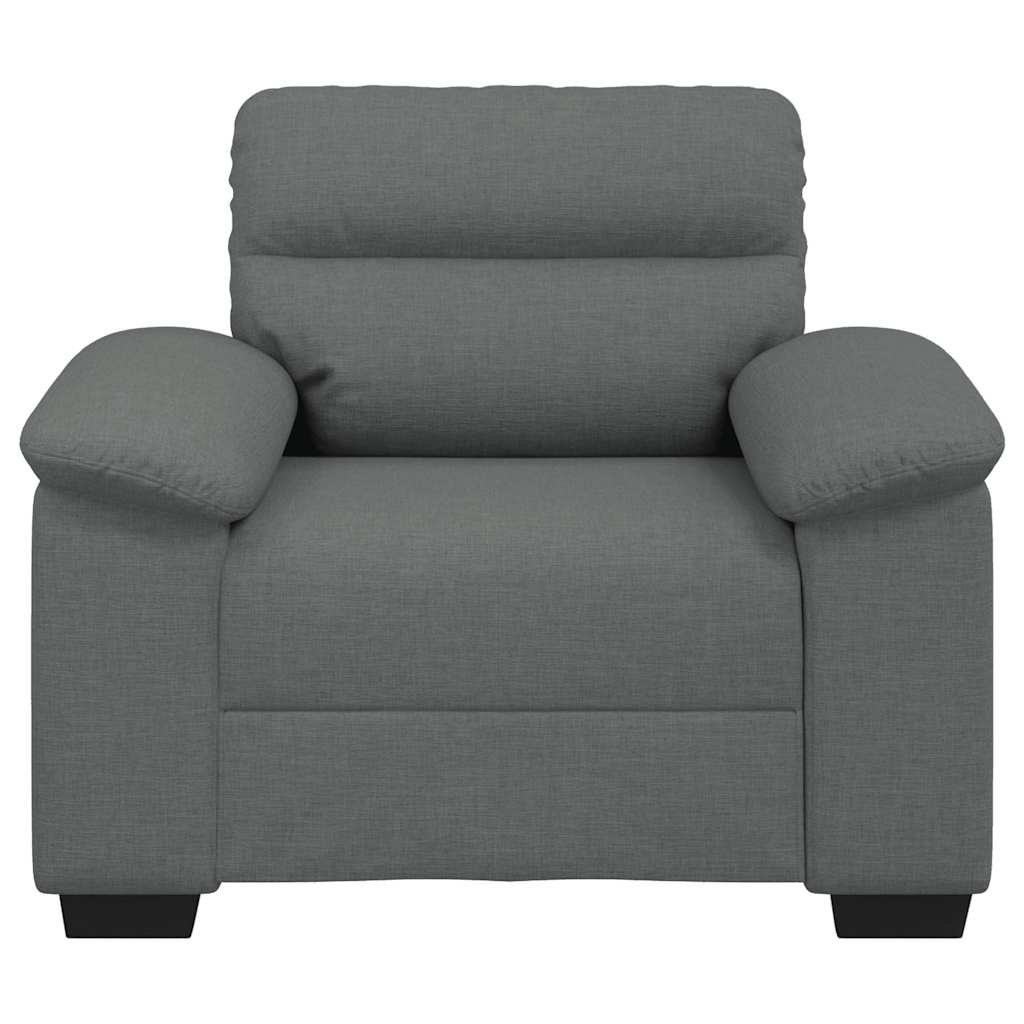 Poltrona 100x81x84 cm tecido cinzento-escuro