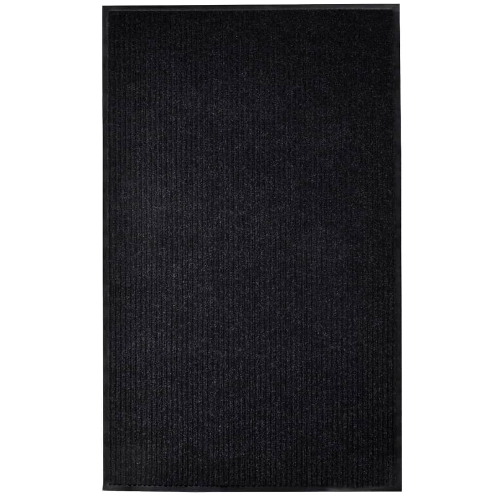 Tapete de porta preto 117x220 cm PVC