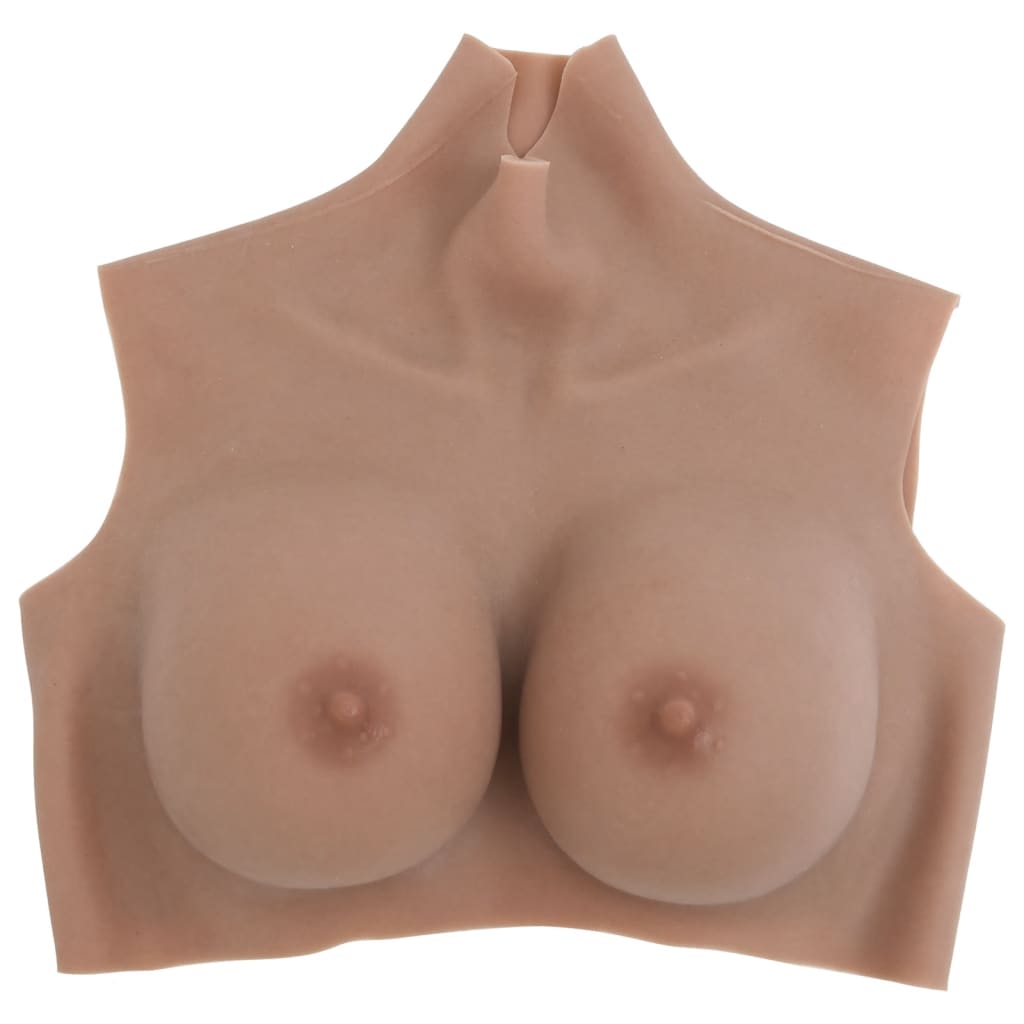 Peitoral de silicone bronzeado copa e