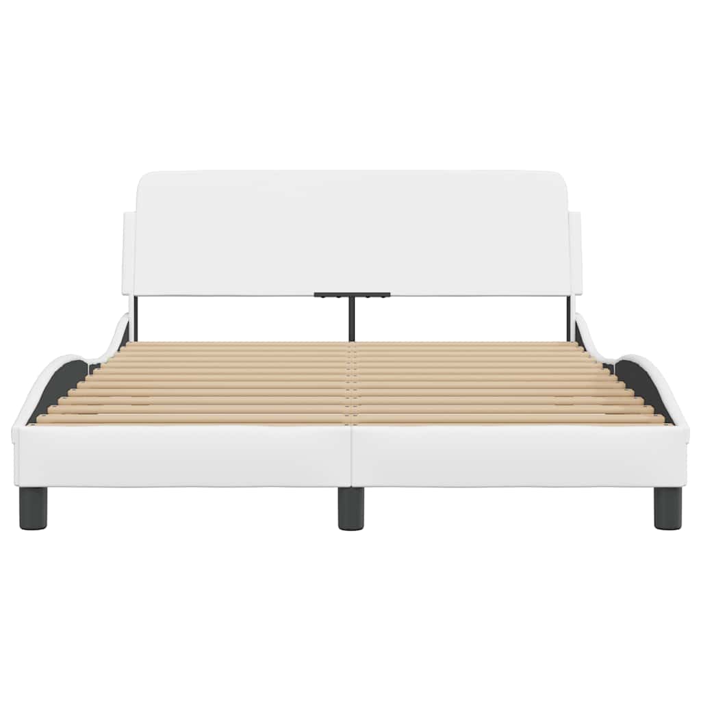 Estrutura de cama dover couro artificial 140x190 cm branco