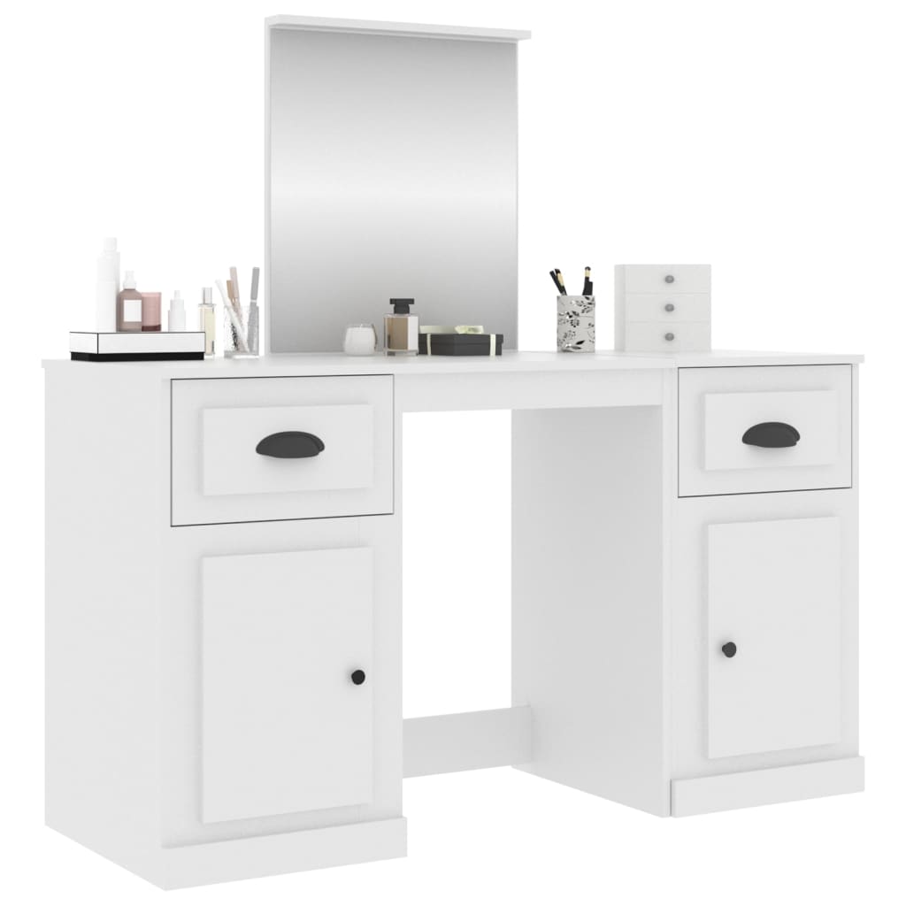 Toucador com espelho 130x50x132,5 cm cor branco