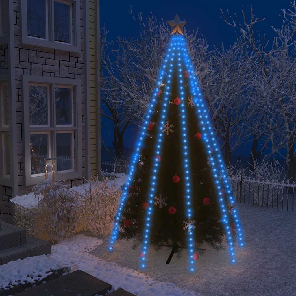 Cordão de luzes árvore de natal 400 luzes LED 400 cm azul