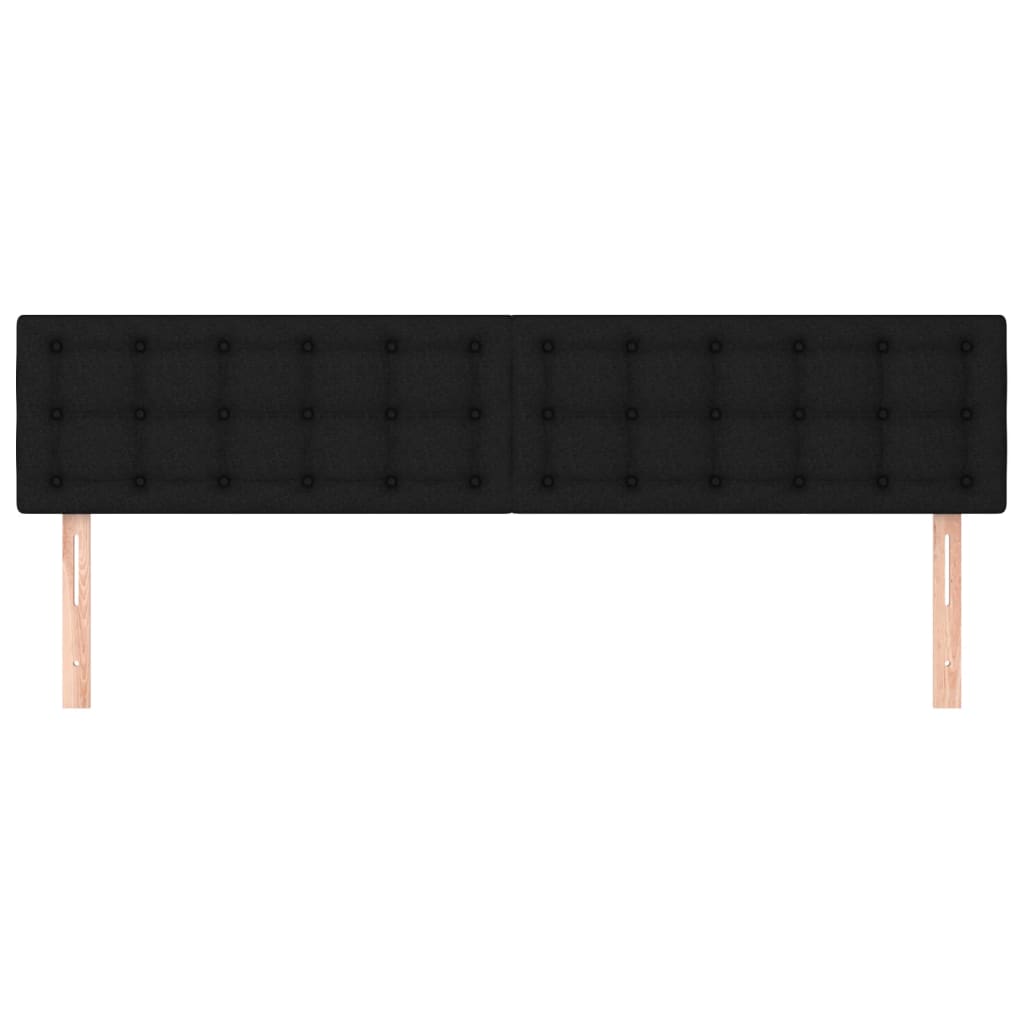 Cabeceiras preto 180x5x78/88 cm tecido