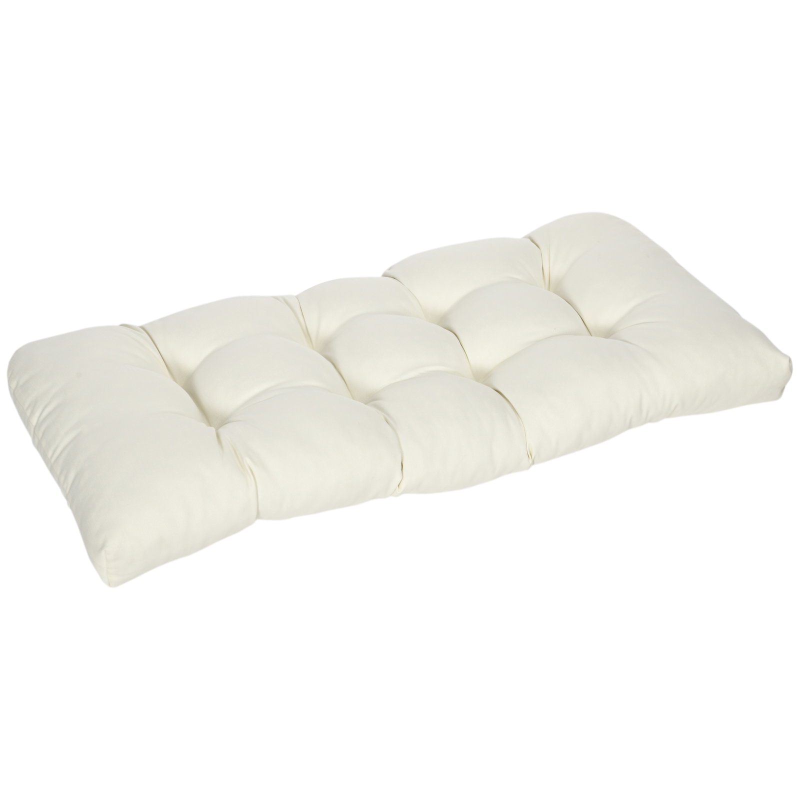 Almofada para bancos de 2 lugares almofada retangular para interiores e exteriores lavável 110x48x8cm creme