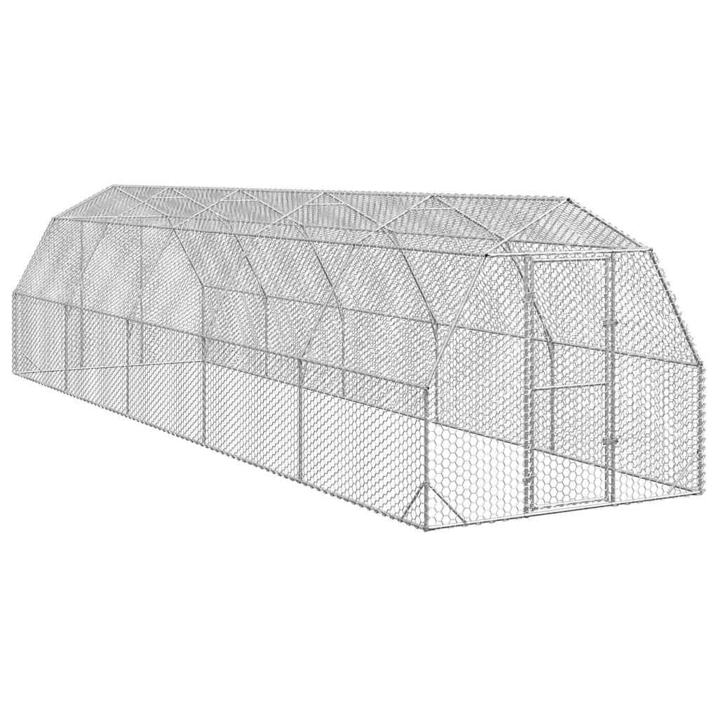 Corrida de galinhas 2,5x10x2,25 m aço galvanizado