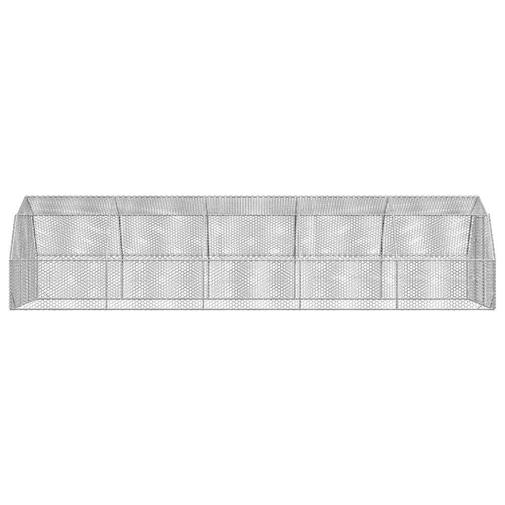 Corrida de galinhas 2,5x10x2,25 m aço galvanizado