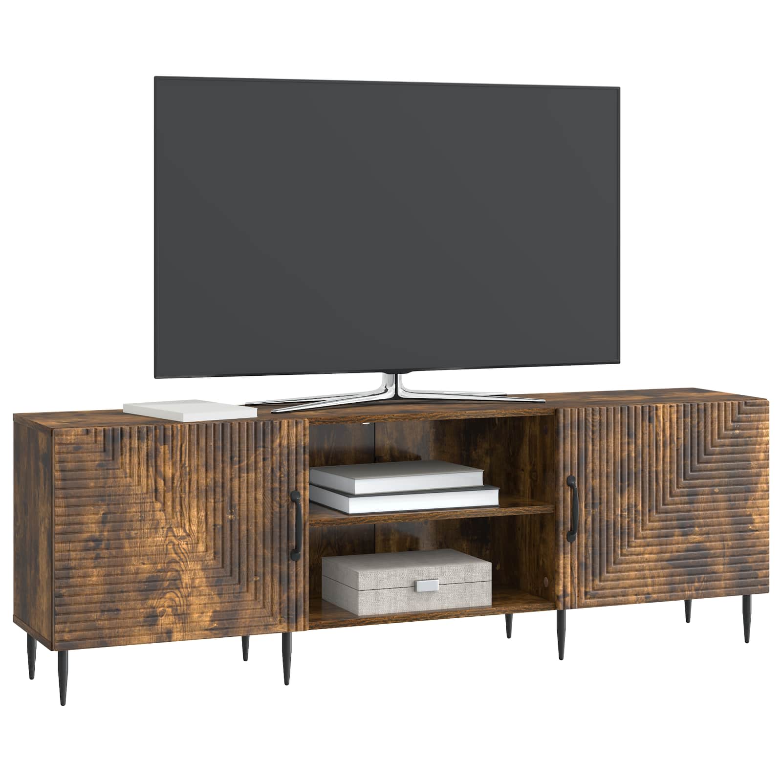 Gabinete para TV carvalho fumado 150 x 31 x 50 cm