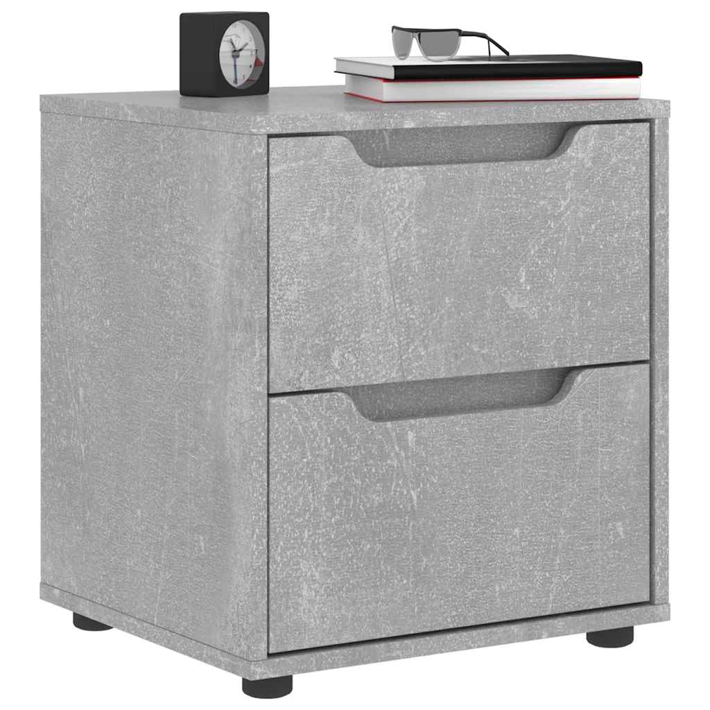 Mesa de cabeceira visnes concreto cinzento 45x40x50cm