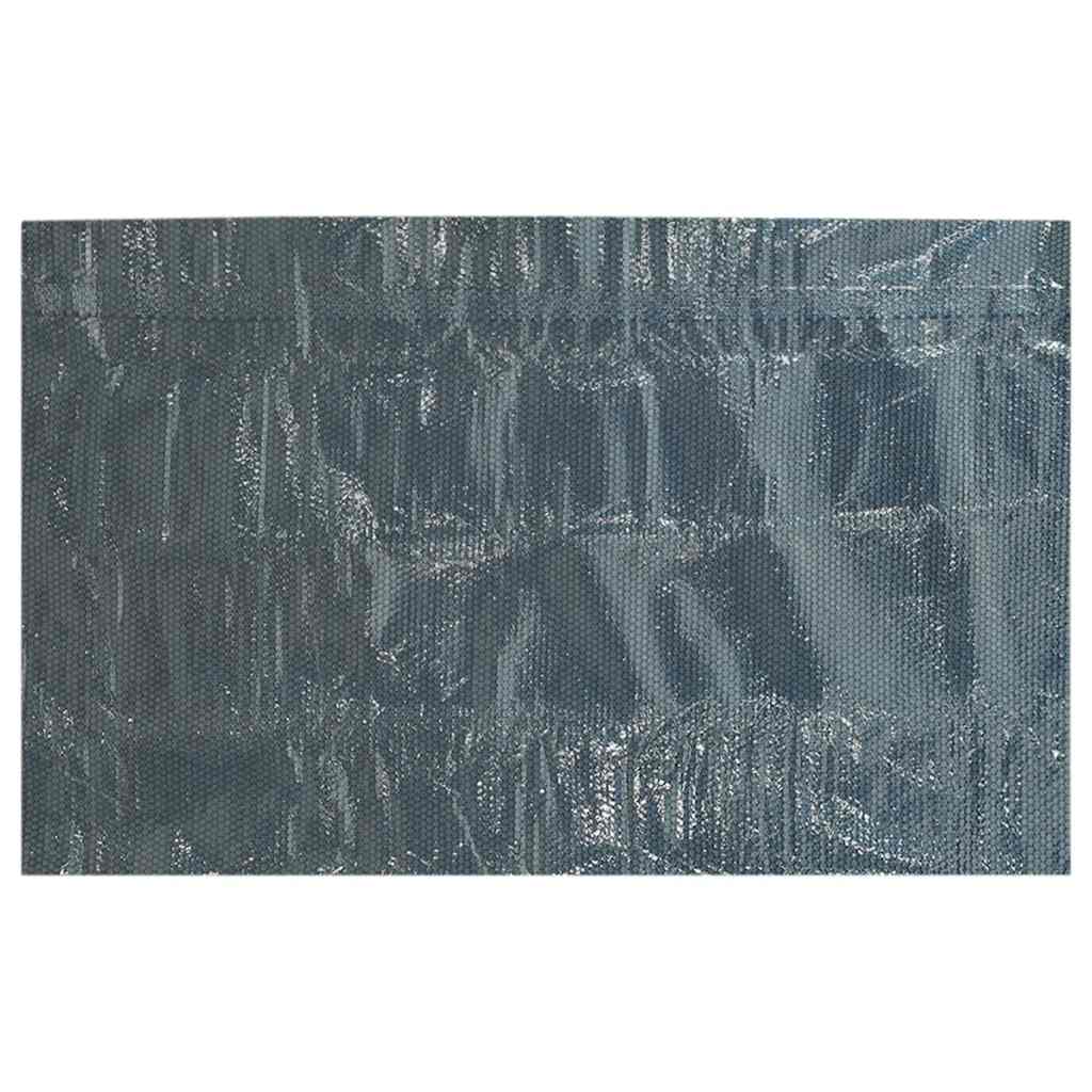 Película p/ piscina PE solar flutuante 732x366 cm preto e azul