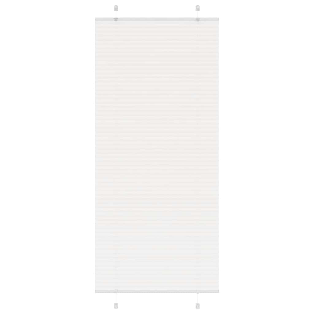 Branco plissada cega 85x200 cm largura tecido 84,4 cm poliéster