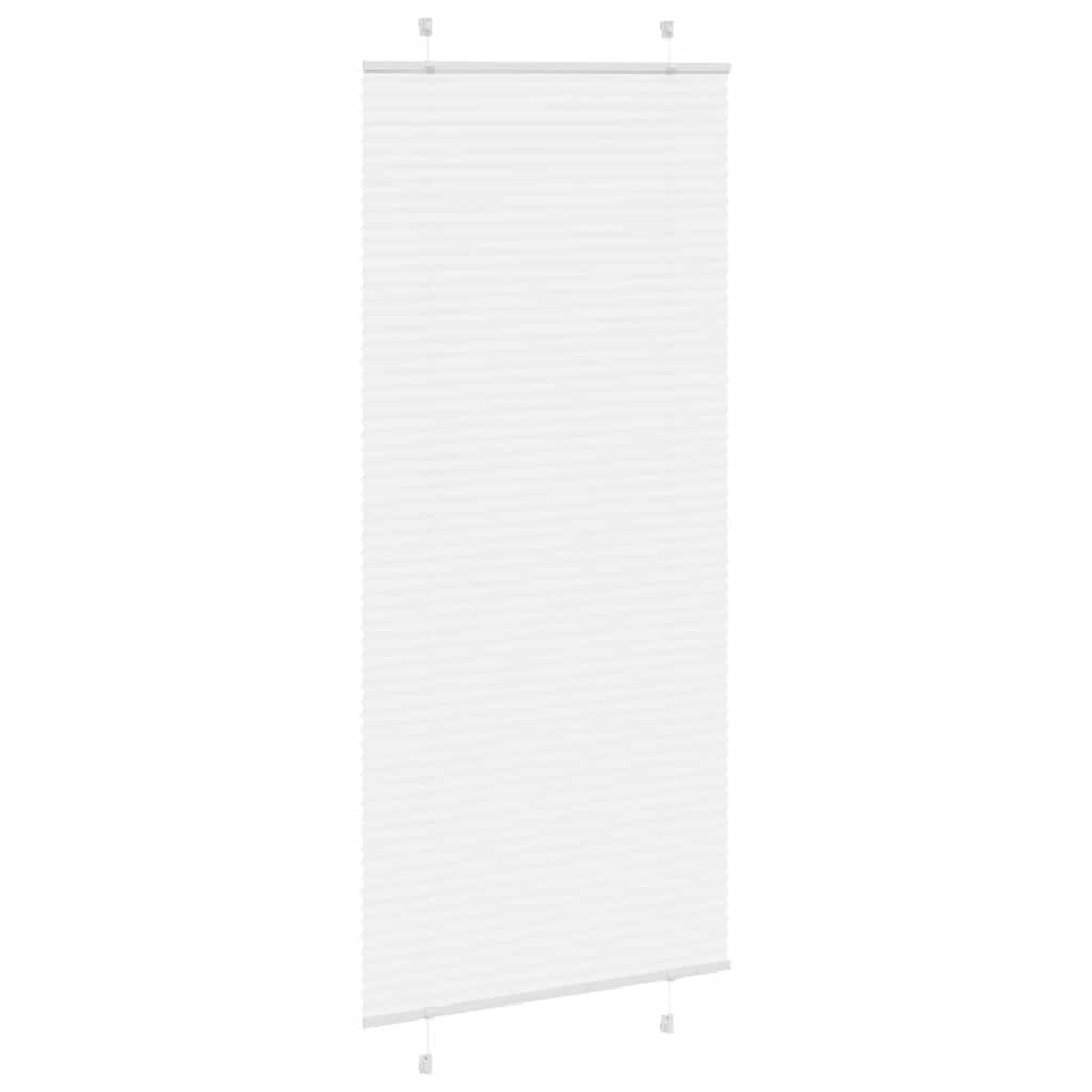 Branco plissada cega 85x200 cm largura tecido 84,4 cm poliéster