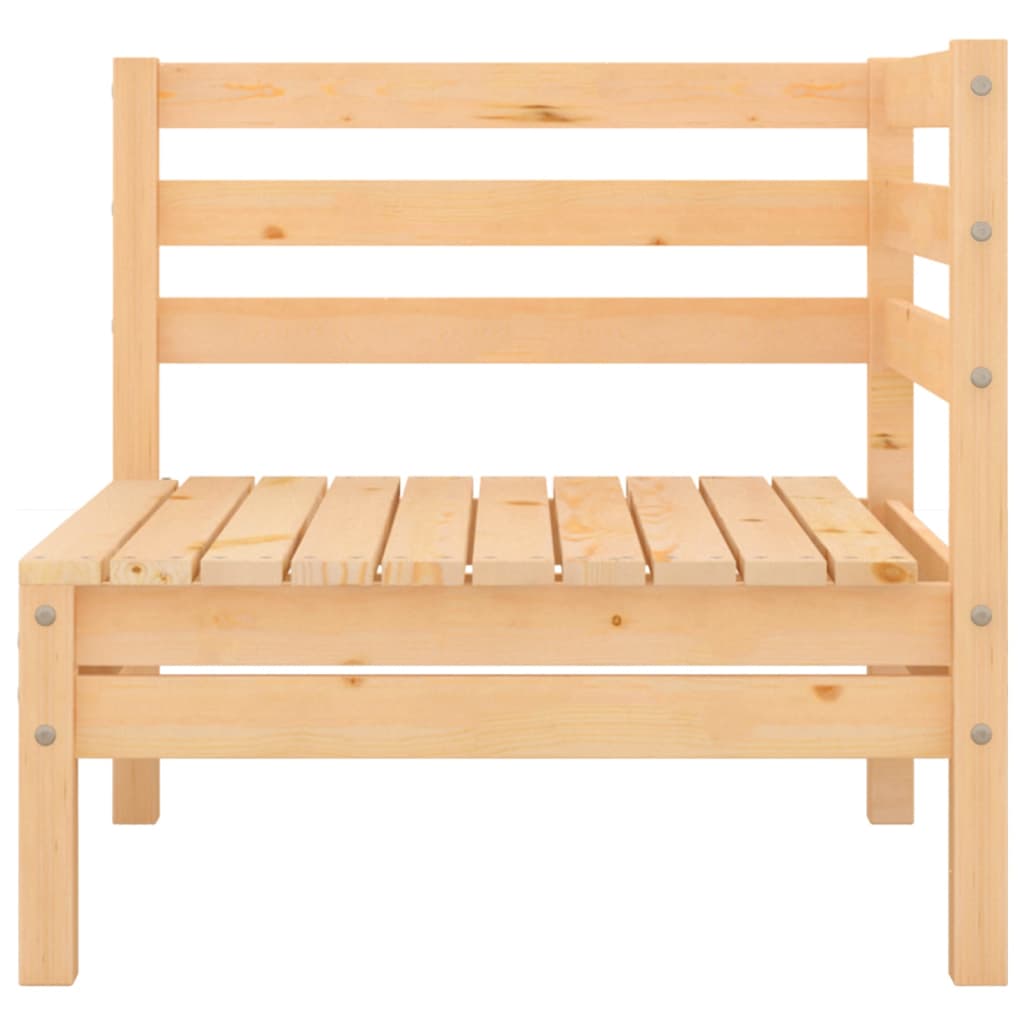 4 Pcs conjunto lounge de jardim madeira de pinho maciça