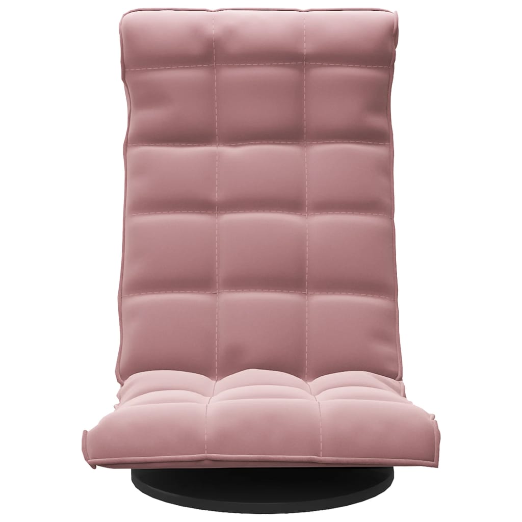 Cadeira de piso giratória veludo rosa