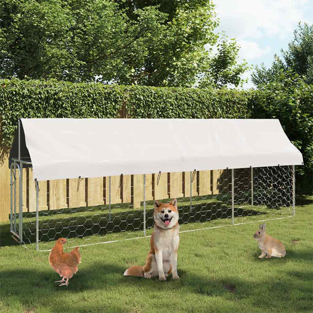 Canil de exterior com telhado 400x100x150 cm