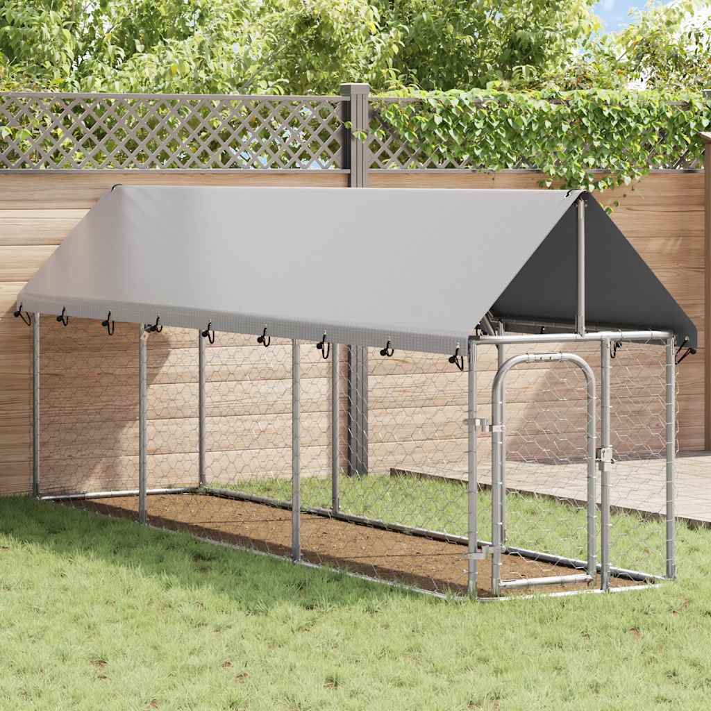 Canil de exterior com telhado 400x100x150 cm