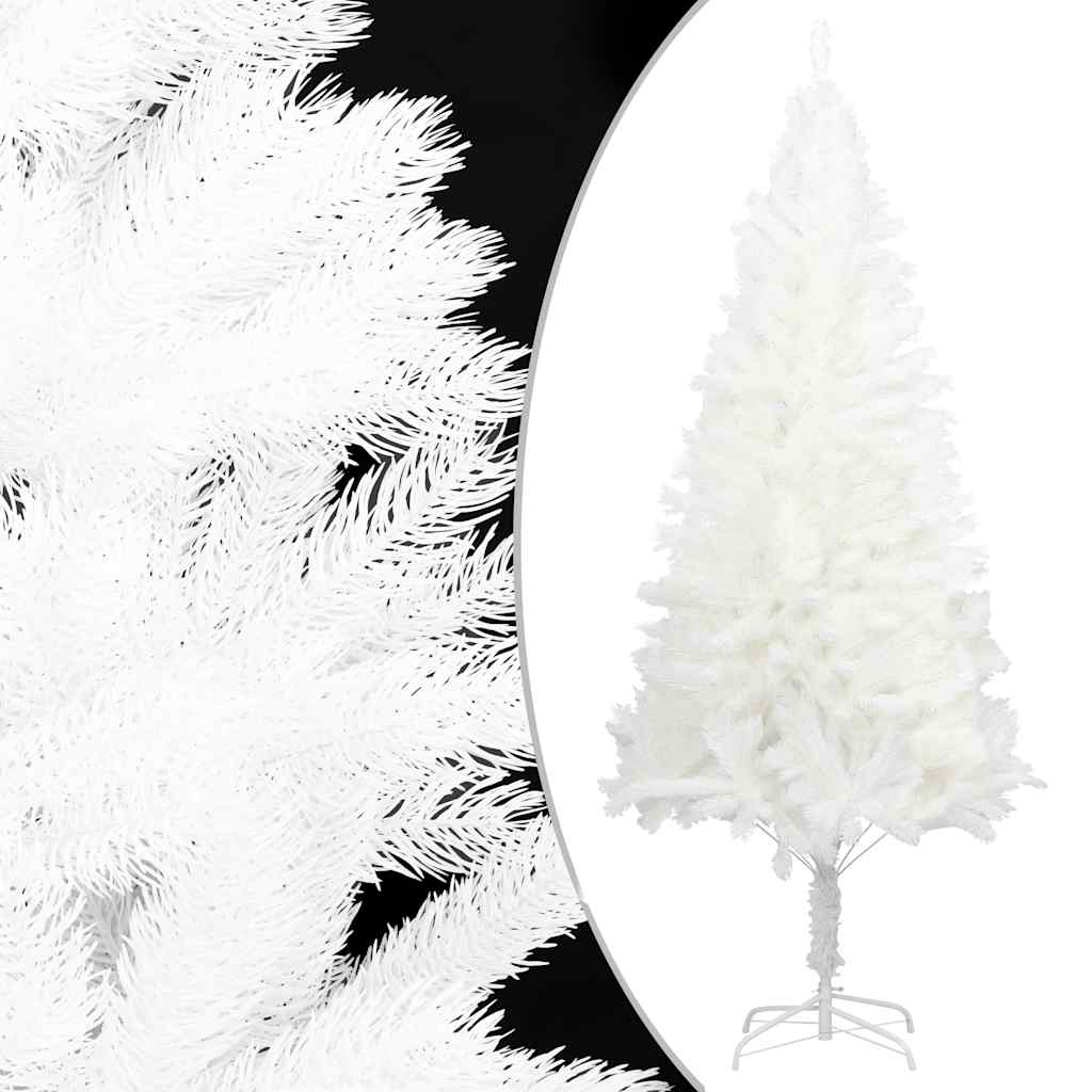 Árvore de natal artificial agulhas realistas 120 cm branco