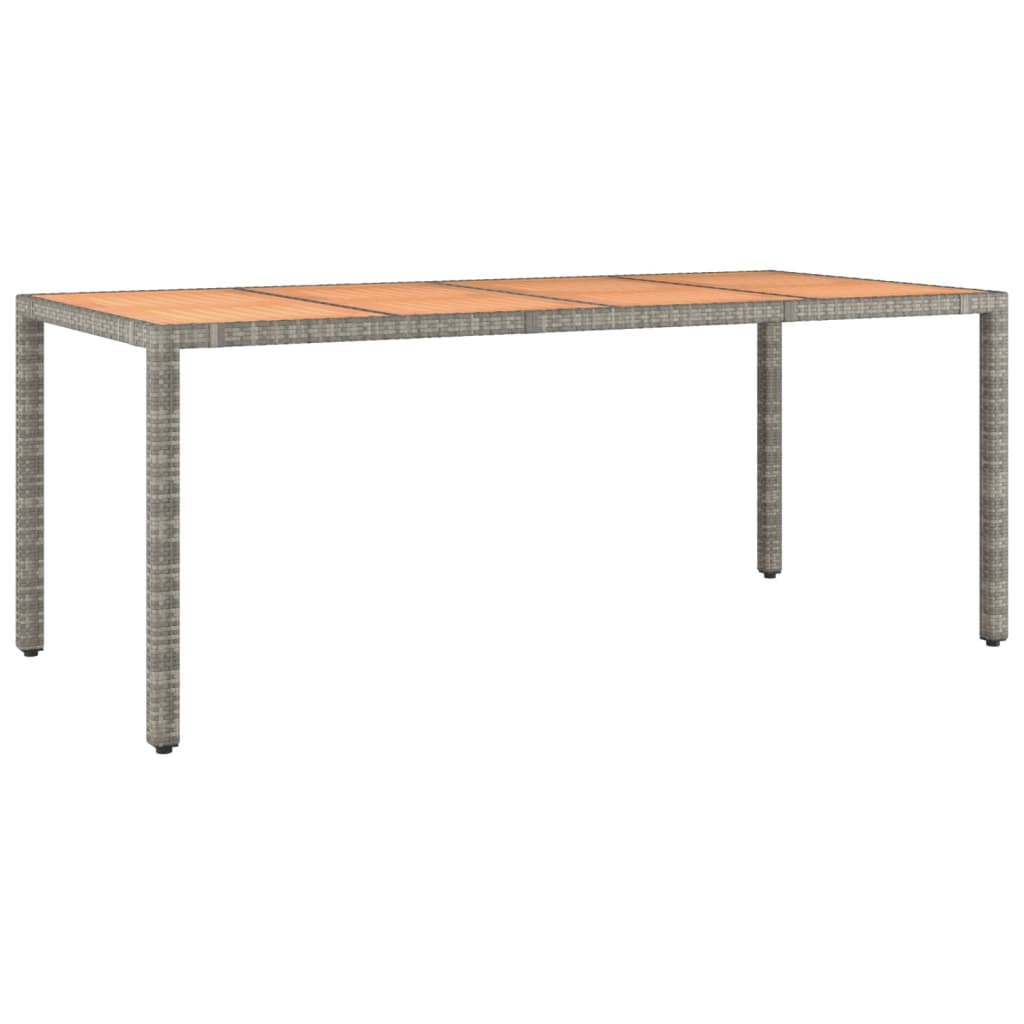 7 Pcs conjunto de jantar p/ jardim c/ almofadões vime PE cinza