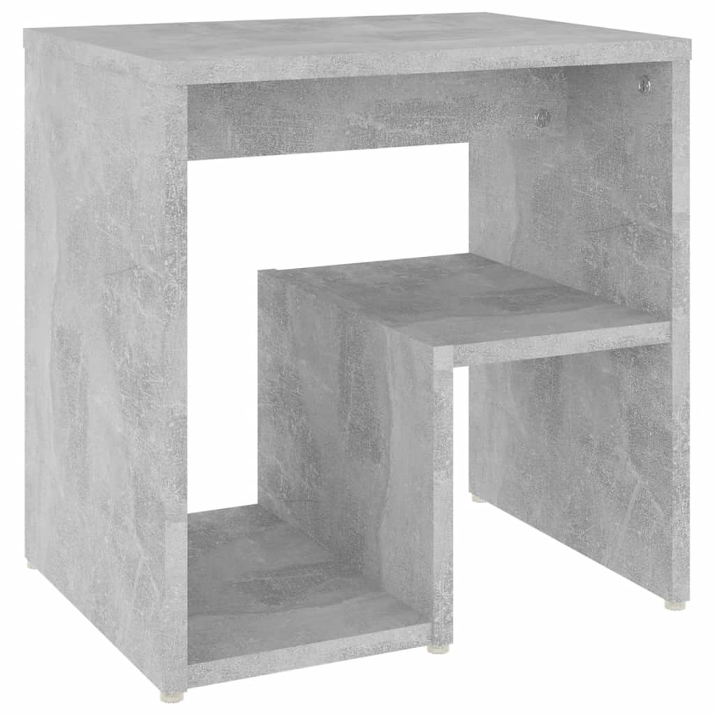Mesa de cabeceira derivados de madeira cinzento cimento