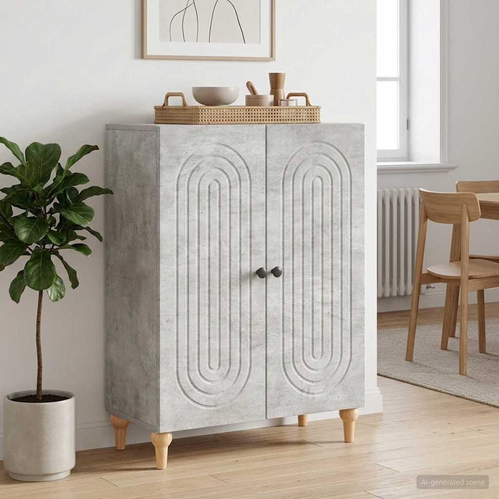 Buffet cinzento cimento 66 x 34,5 x 90 cm derivados de madeira
