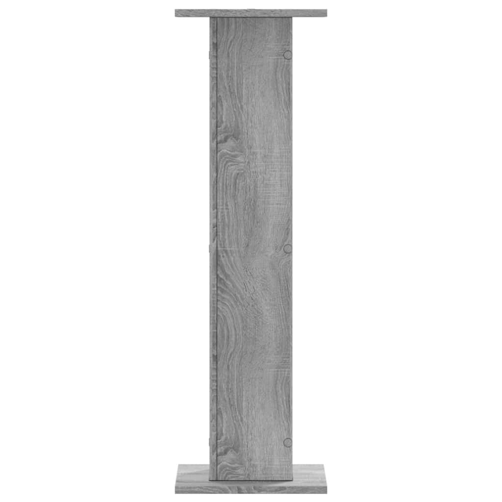 Suportes de colunas 2 pcs derivados de madeira cinzento sonoma