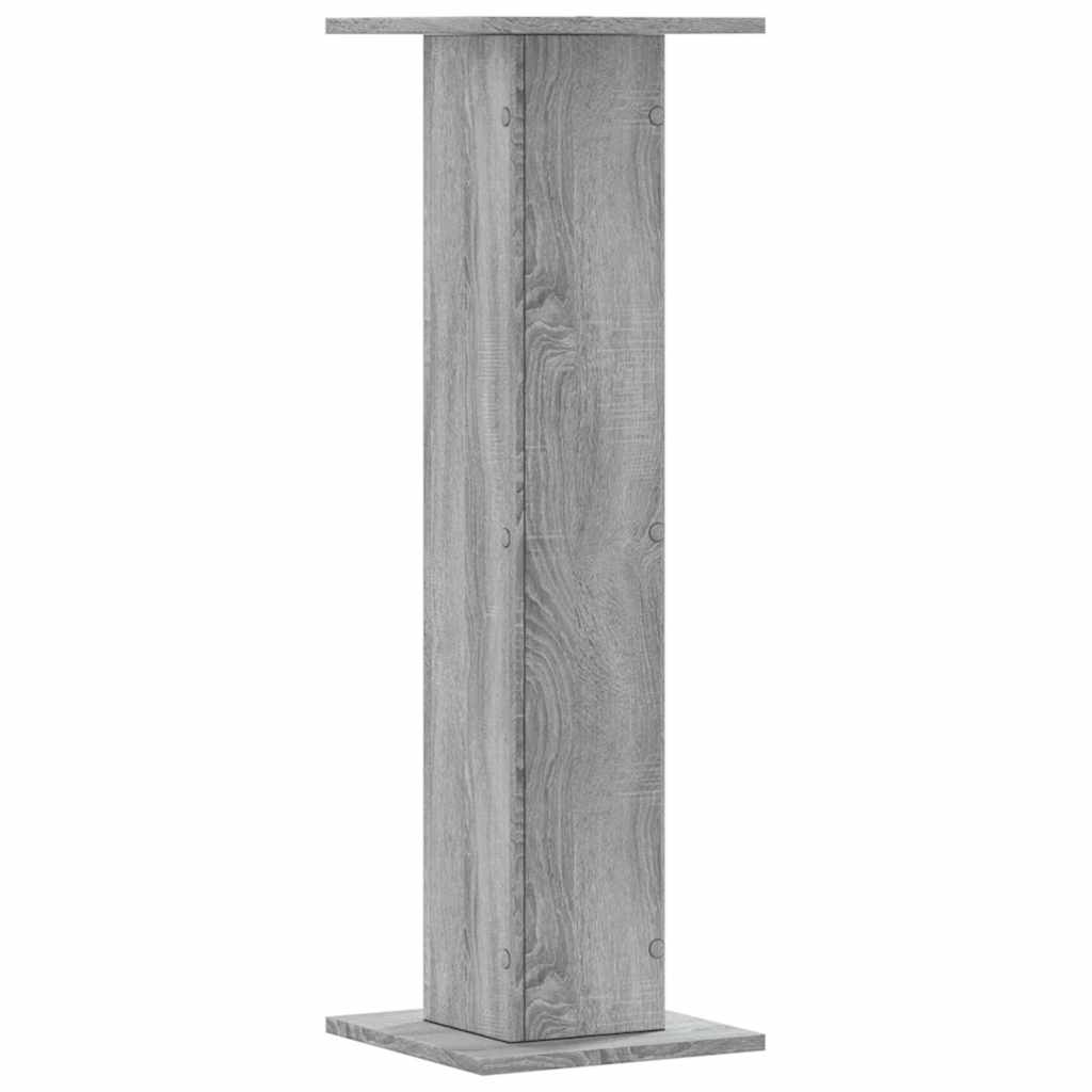 Suportes de colunas 2 pcs derivados de madeira cinzento sonoma