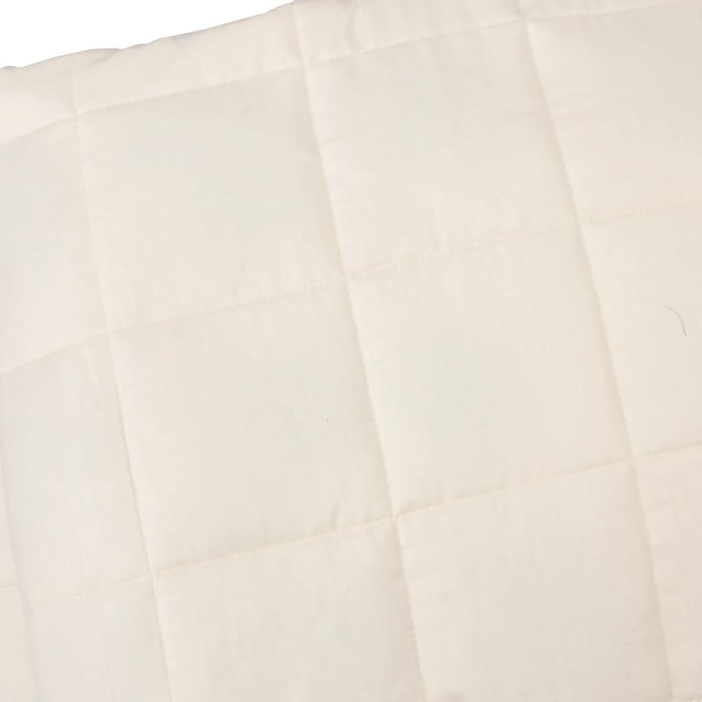 Manta pesada 9 kg 200x220 cm tecido creme-claro