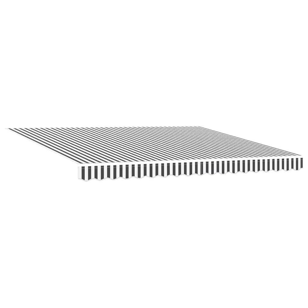 Toldo retrátil 4x3 m tecido e alumínio antracite e branco