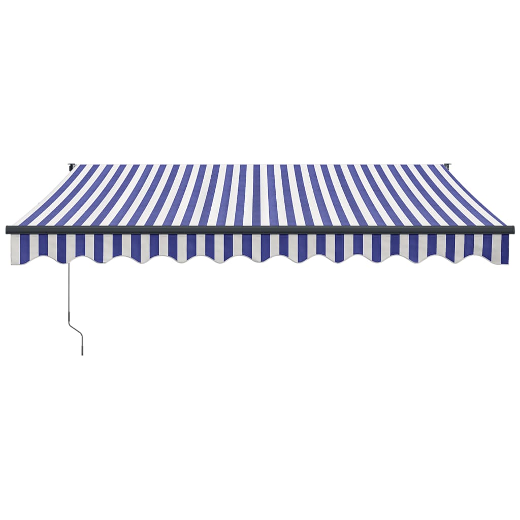 Toldo retrátil automático 3x2,5 m azul e branco