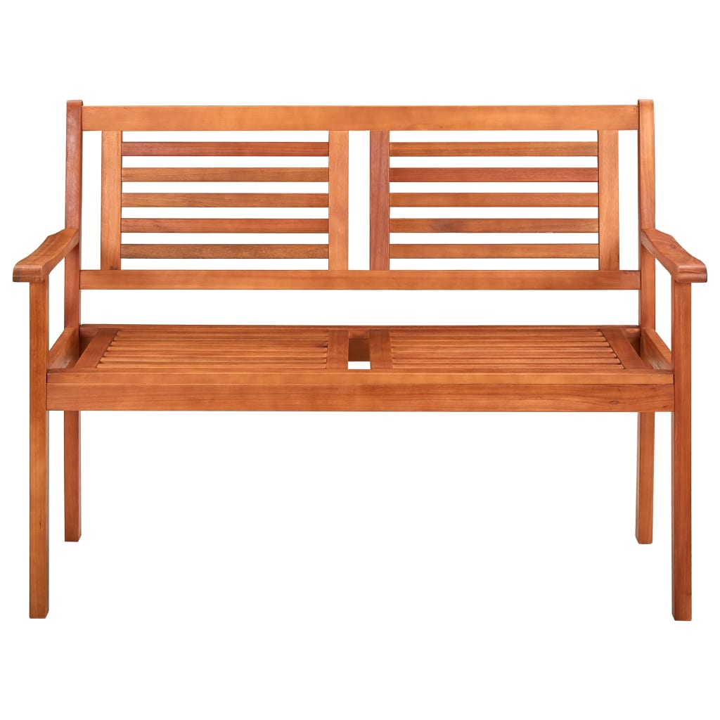 Banco de jardim 2 lugares 120 cm madeira de eucalipto maciça