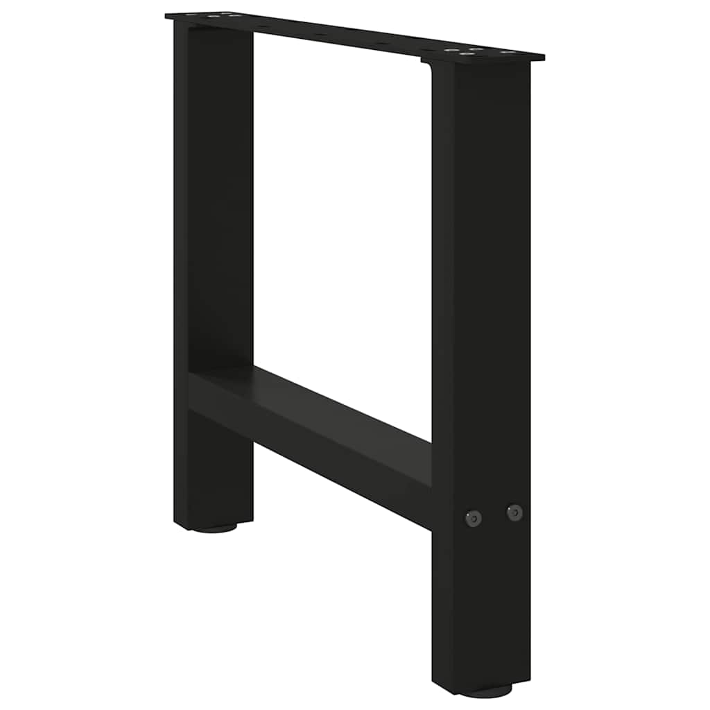 Pés para mesa de centro pretos 2 peças 60x(42-43) cm aço