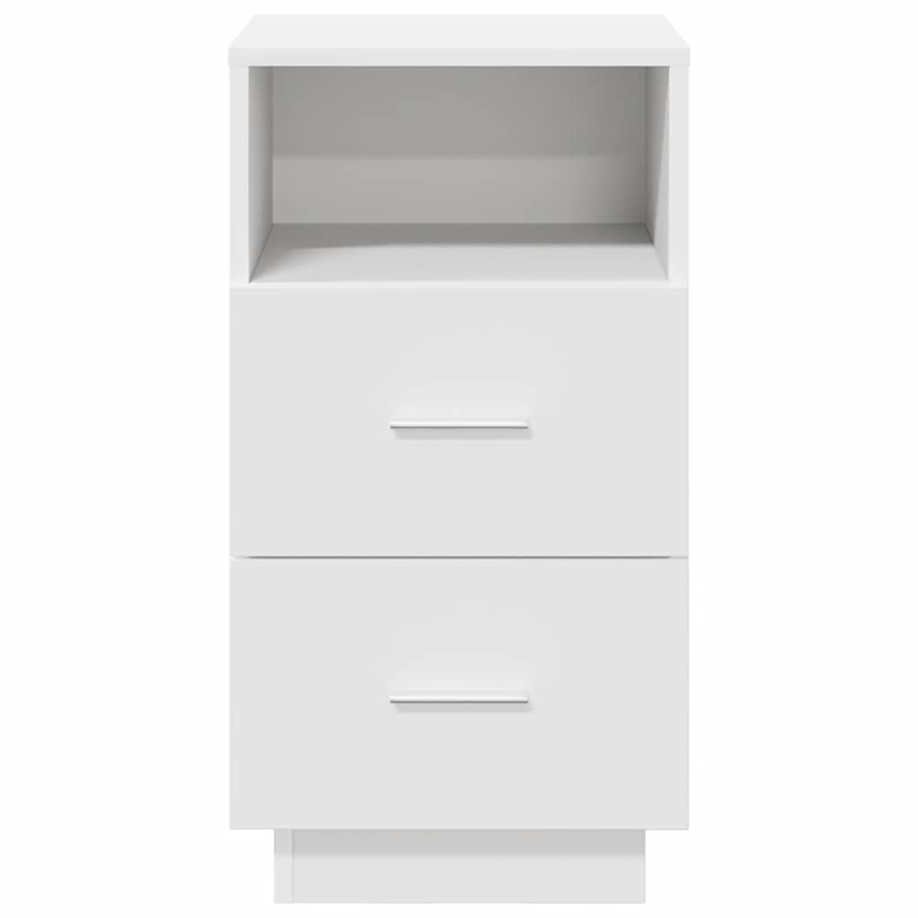Mesas de cabeceira 2 pcs com 2 gavetas 36x36x68 cm branco