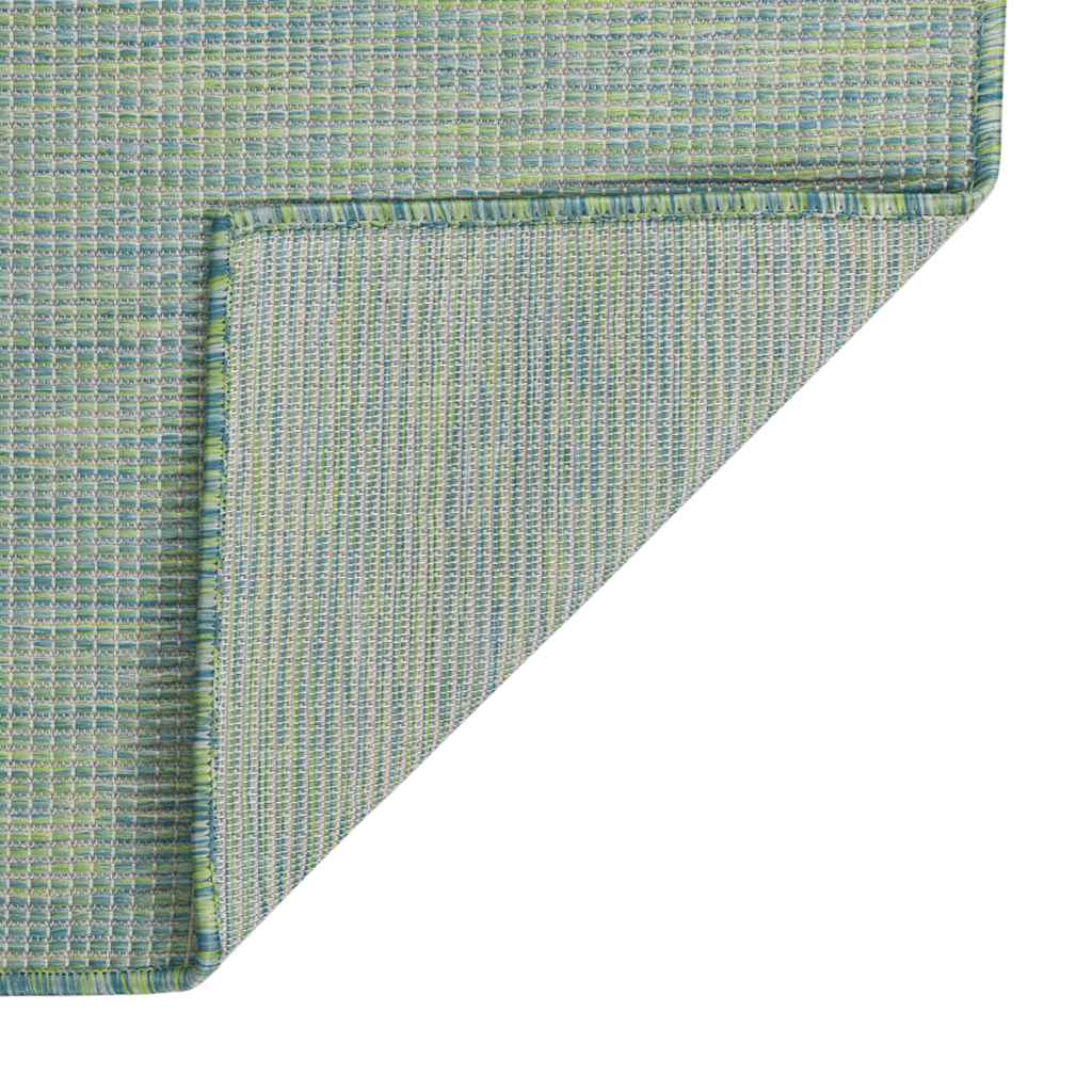 Tapete de tecido plano para exterior 80x250 cm turquesa