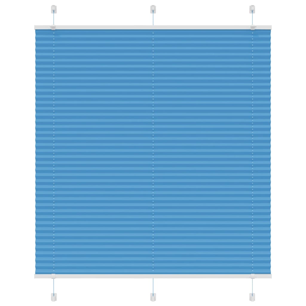 Plissado cego azul 115x150 cm largura tecido 114,4 cm poliéster