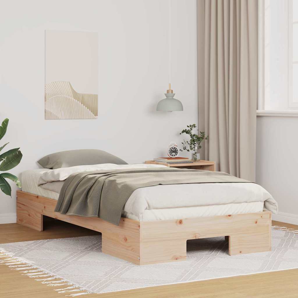 Estrutura da cama castanho 75 x 190 cm