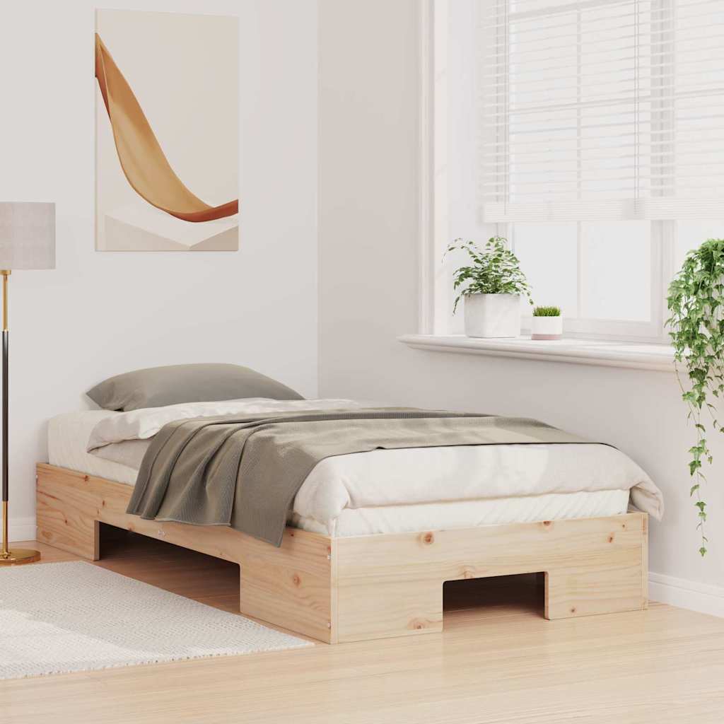 Estrutura da cama castanho 75 x 190 cm