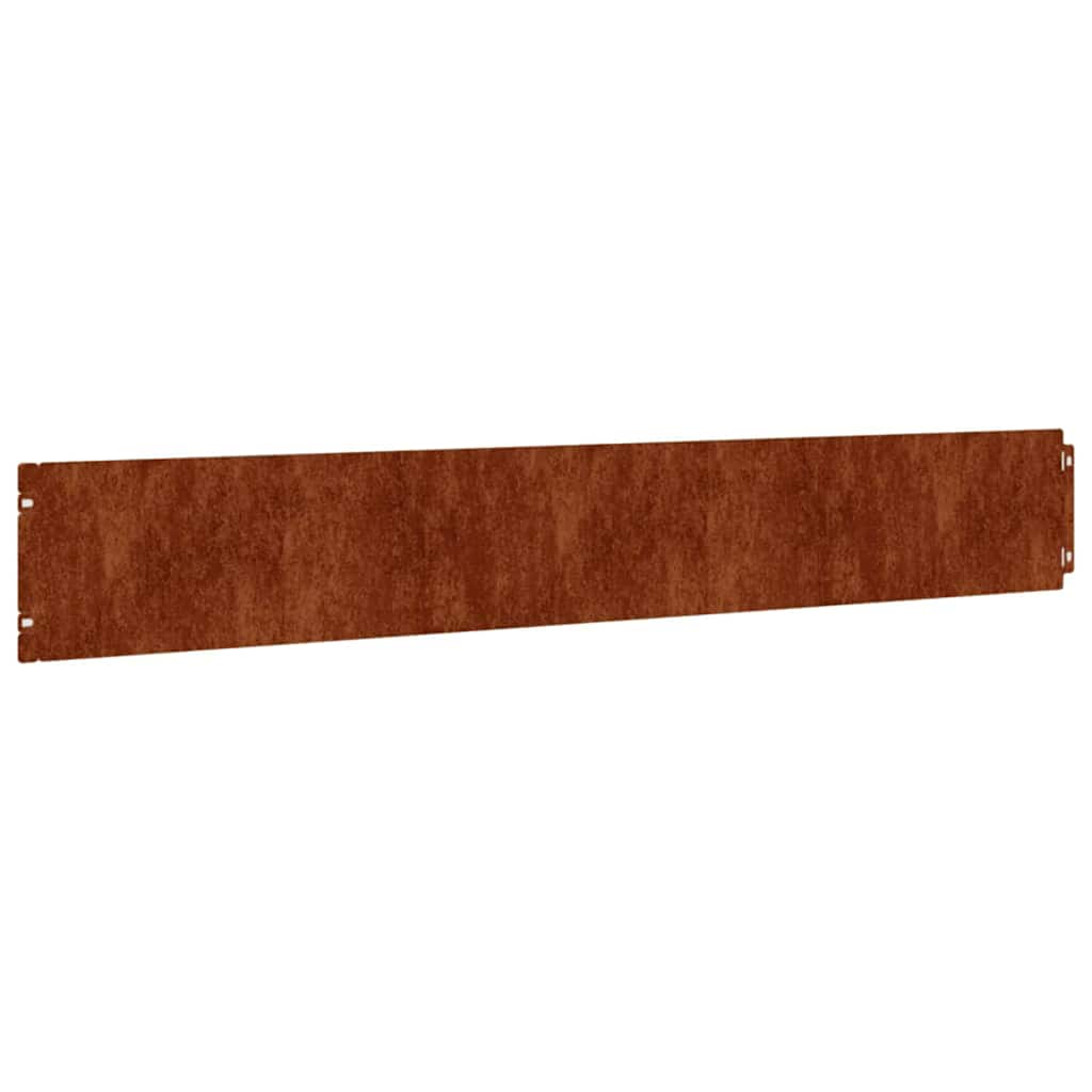 Bordas de relvado 10 pcs 15x103 cm aço corten flexível