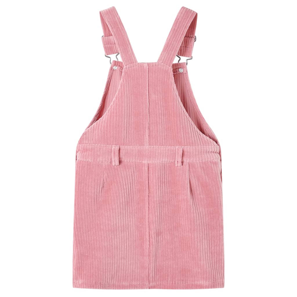 Vestido com peitilho para criança bombazina rosa-claro 116