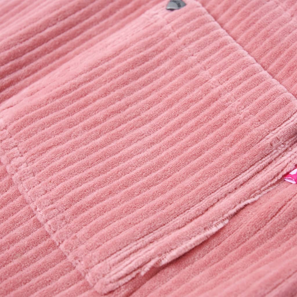 Vestido com peitilho para criança bombazina rosa-claro 116
