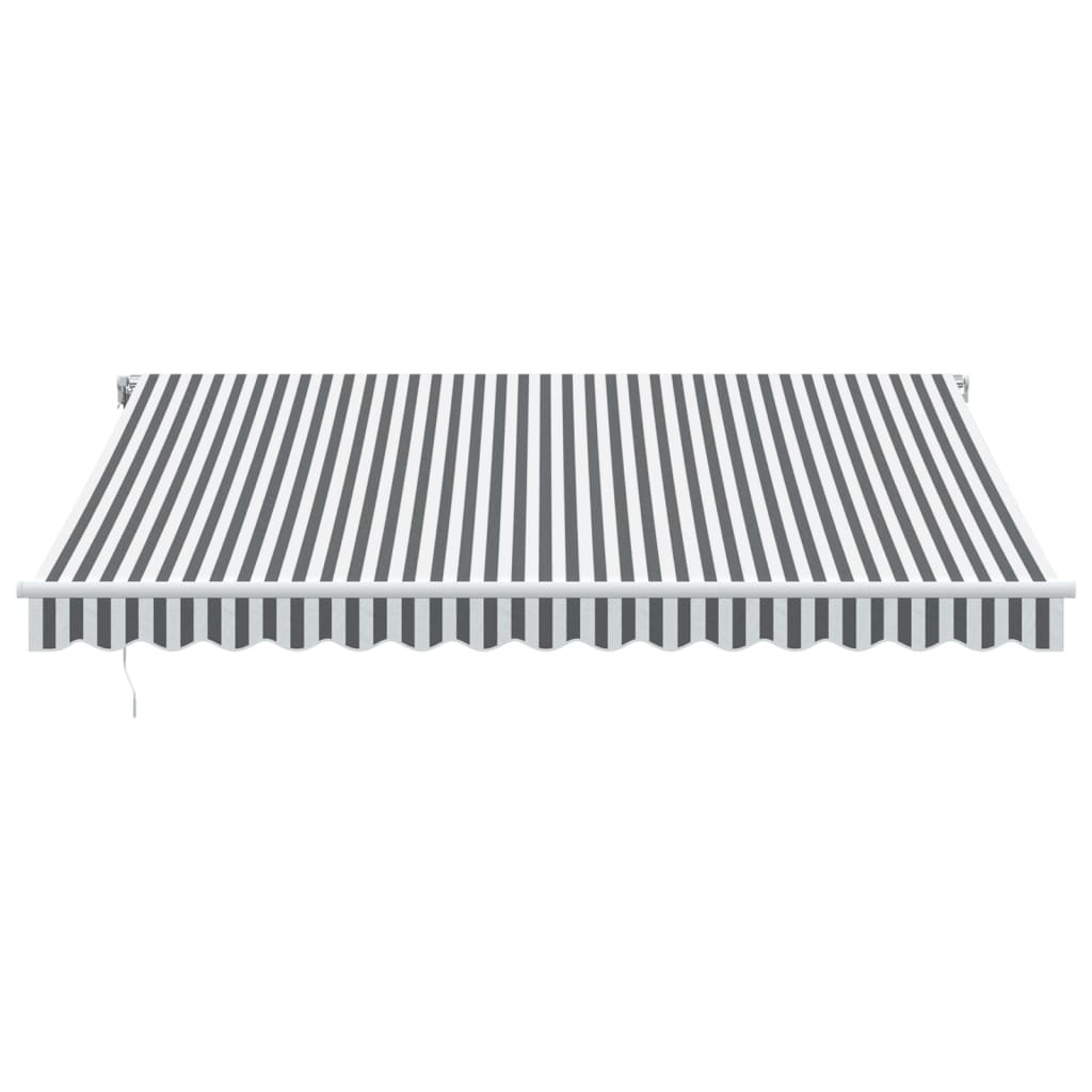 Toldo retrátil automático com LED 400x350 cm antracite/branco