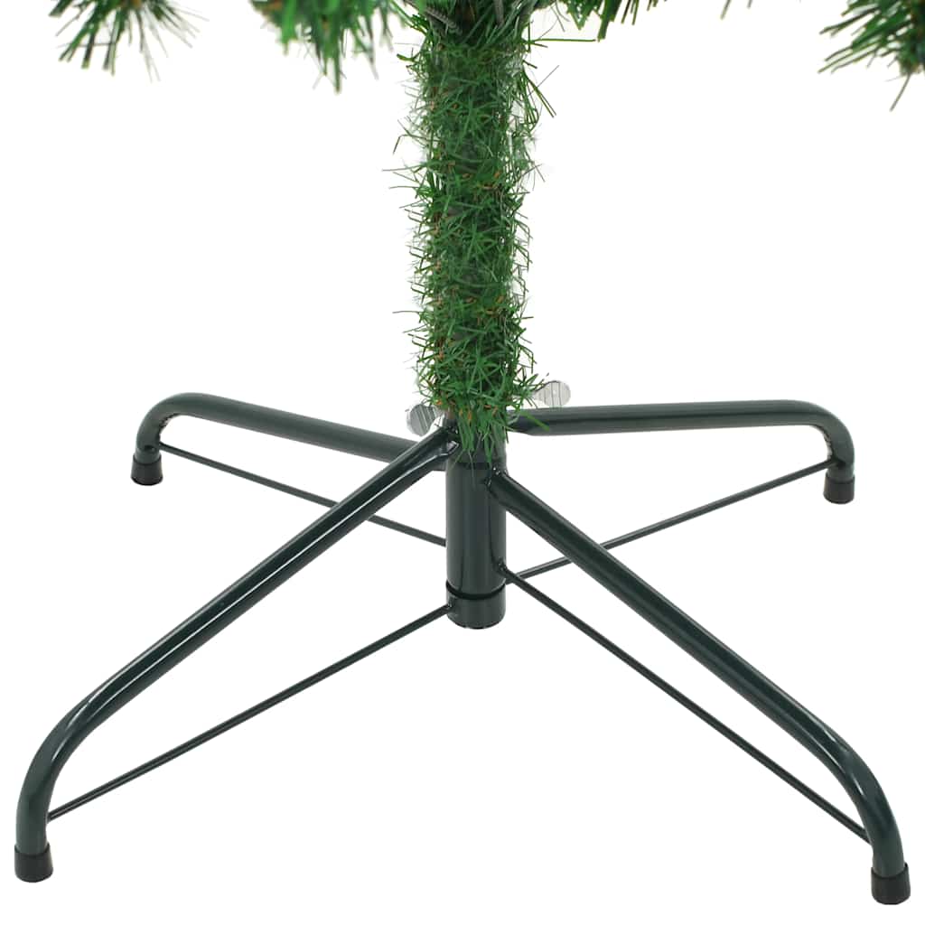 Árvore natal artificial pré-iluminada c/ bolas e pinhas 210 cm