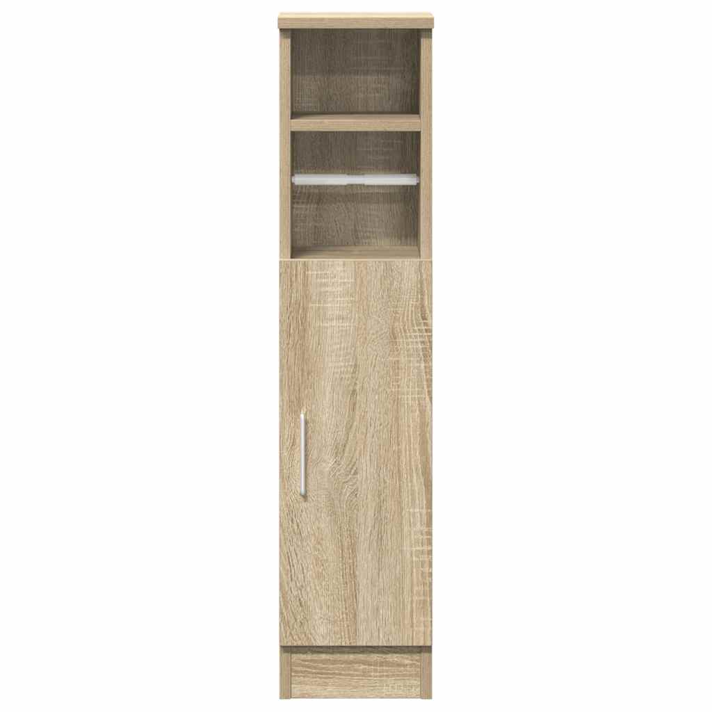 Móvel p/ casa de banho c/ suporte rolos 20,5x22x90cm cor sonoma