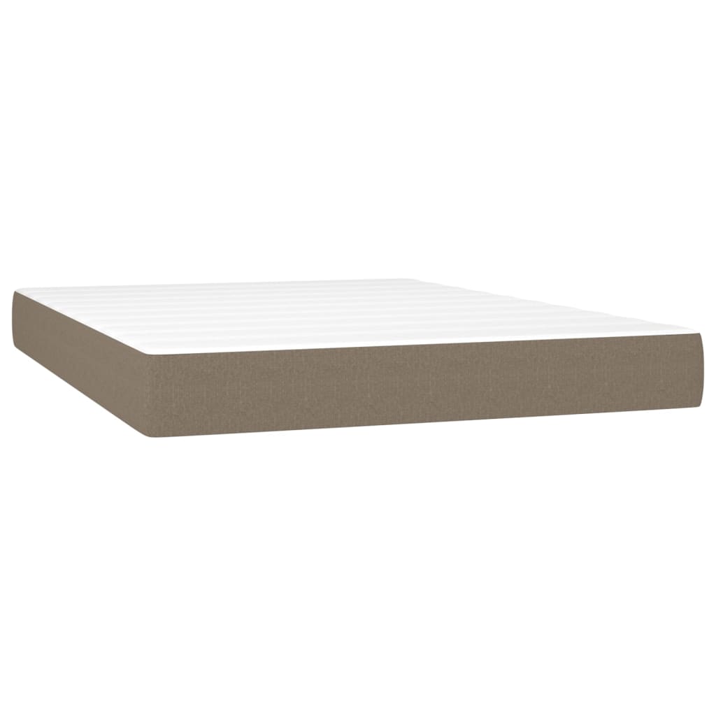 Colchão molas ensacadas firmeza média 140x200x20 cm tecido cinza-acastanhado