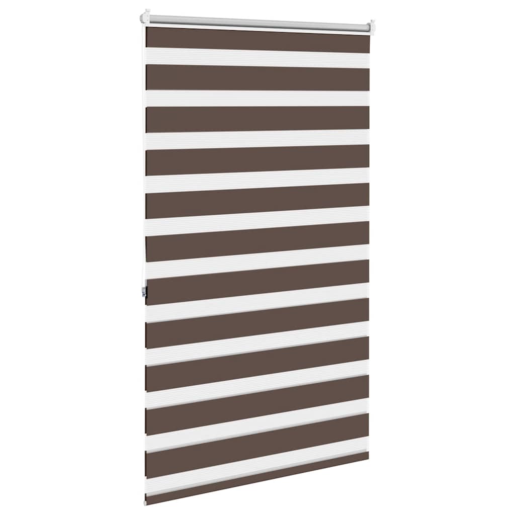 Cortina zebra 80,9x175 cm largura do tecido 76,7 cm café