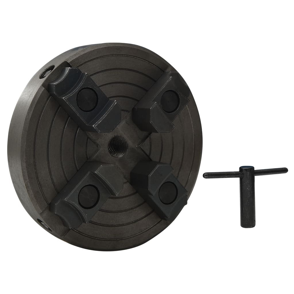 Mandril p/ madeira 4 garras c/ conexão m18 aço 150x63 mm preto