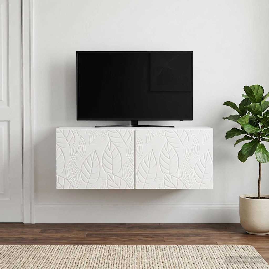 Gabinete de TV de parede 78,5 x 41 x 30 cm branco brilhante