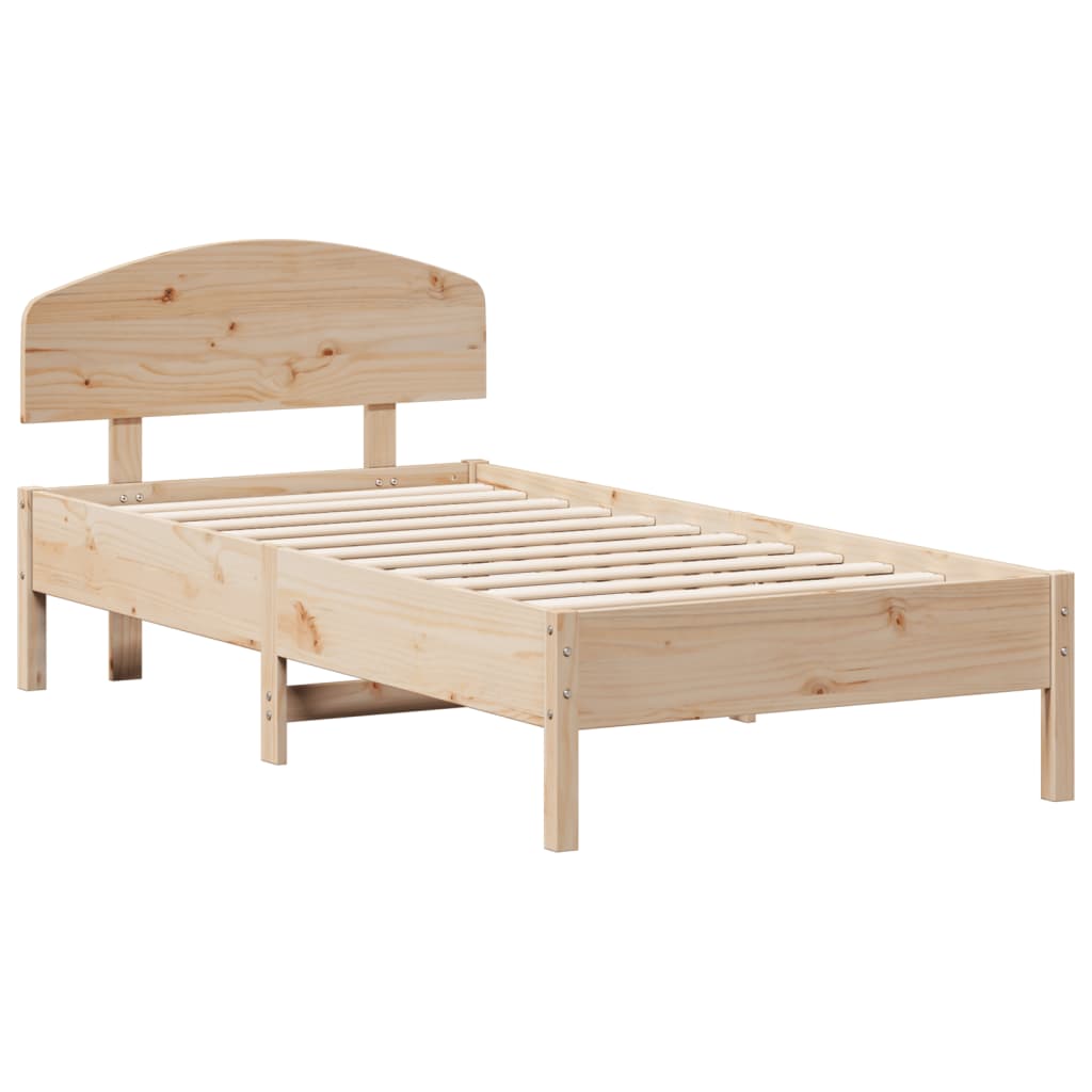 Cama sem colchão 75x190 cm madeira de pinho maciça