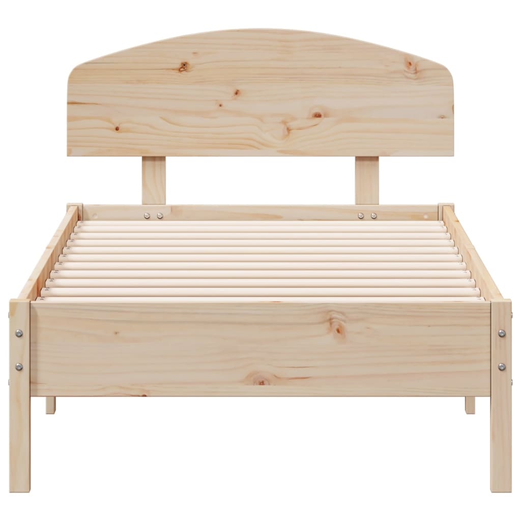 Cama sem colchão 75x190 cm madeira de pinho maciça
