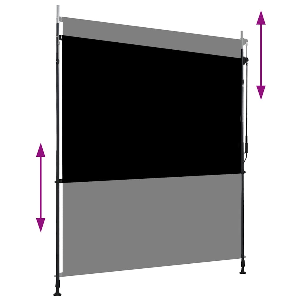Estore de rolo para exterior 200x270 cm antracite